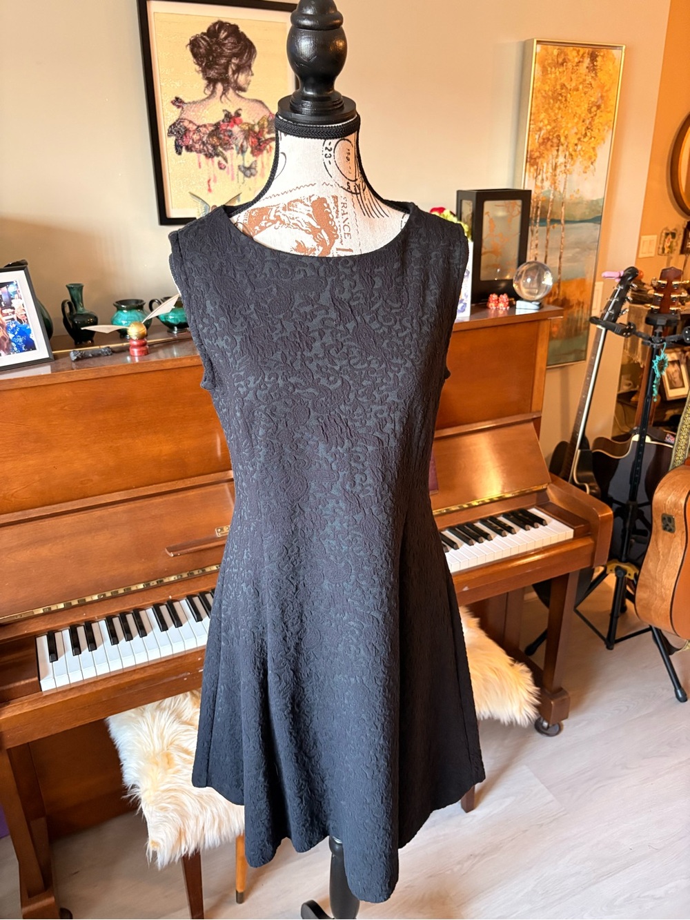 Joe Fresh Black Lace A-Line Mini Dress